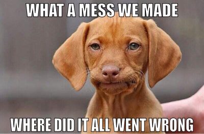 What a mess we made where did it all went wrong