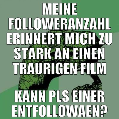 meine followeranzahl erinnert mich zu stark an ein