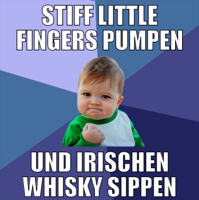Stiff Little Fingers pumpen und irischen whisky si