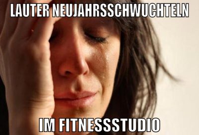 Lauter Neujahrsschwuchteln im Fitnessstudio