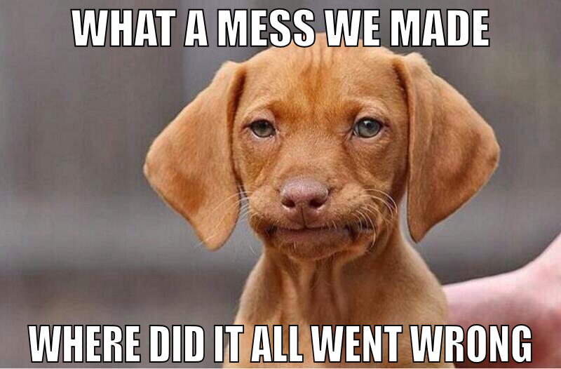 What a mess we made where did it all went wrong