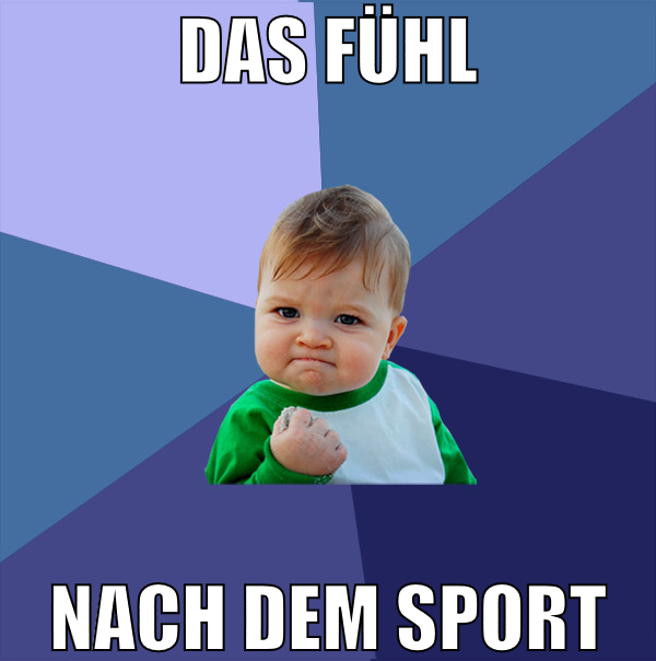 das fühl nach dem sport