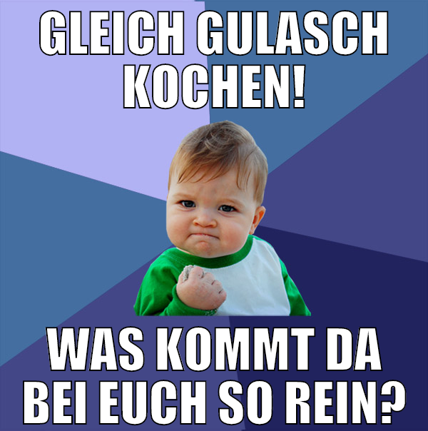 gleich Gulasch kochen! was kommt da bei Euch so re