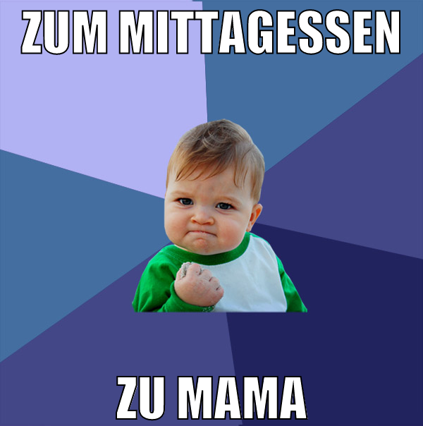 Zum mittagessen zu mama