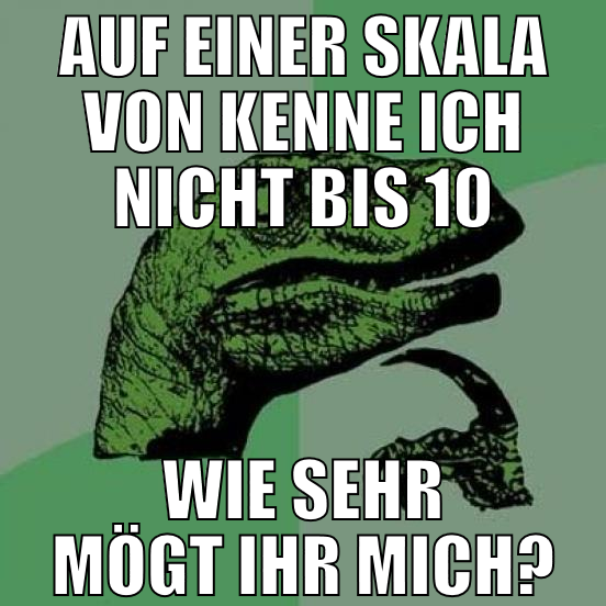 auf einer skala von kenne ich nicht bis 10 wie seh