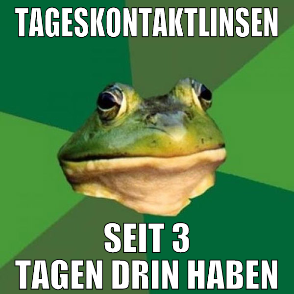 Tageskontaktlinsen seit 3 Tagen drin haben