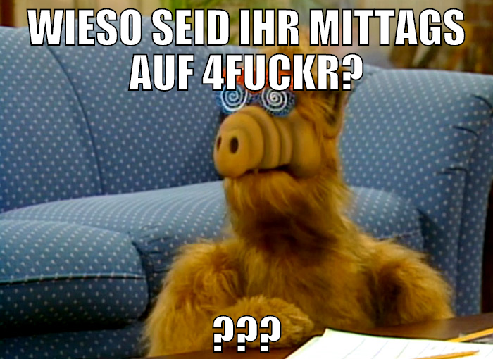 wieso seid ihr mittags auf 4fuckr? ???