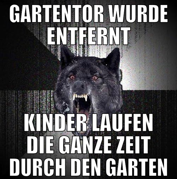 gartentor wurde entfernt kinder laufen die ganze z