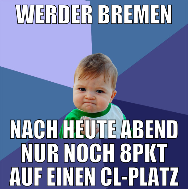 Werder bremen nach heute abend nur noch 8pkt auf e