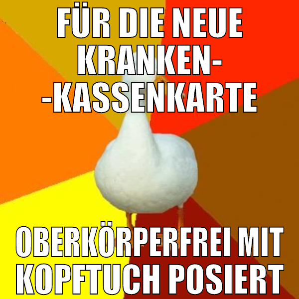 Für die neue kranken- -kassenkarte oberkörperfrei
