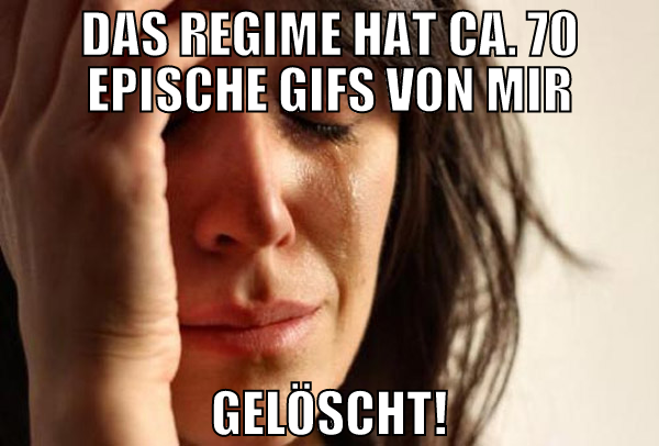 das regime hat ca. 70 epische gifs von mir gelösch