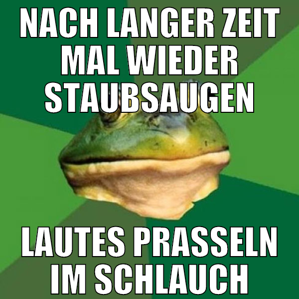 nach langer zeit mal wieder staubsaugen lautes pra
