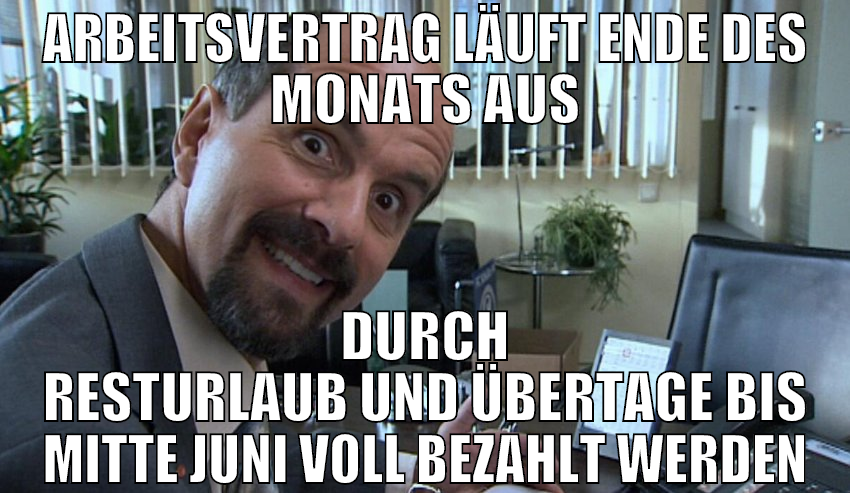 ARBEITSVERTRAG LÄUFT ENDE DES MONATS AUS DURCH RES