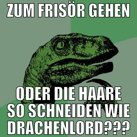 zum Frisör gehen oder die Haare so schneiden wie D