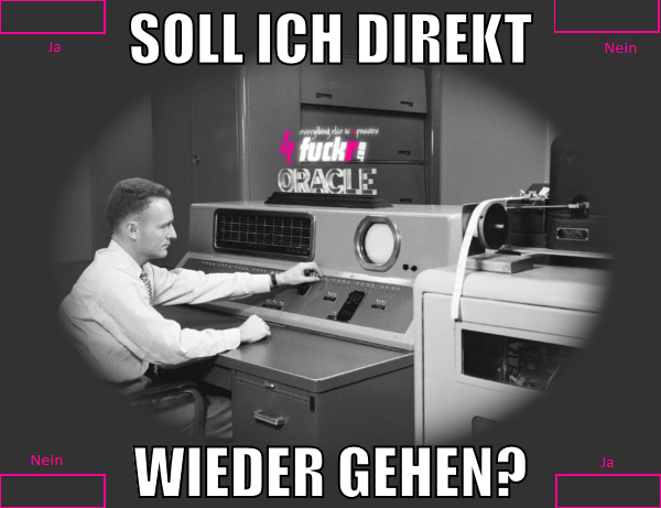 soll ich direkt wieder gehen?