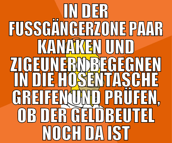 in der fußgängerzone paar kanaken und zigeunern be