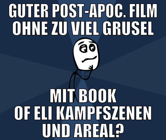 guter post-apoc. film ohne zu viel grusel mit Book