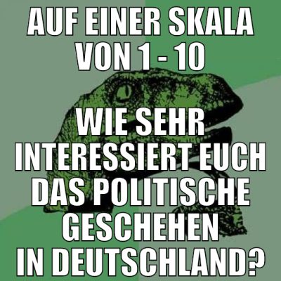 auf einer skala von 1 - 10 wie sehr interessiert e