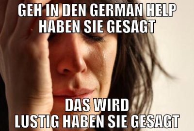 geh in den german help haben sie gesagt das wird l
