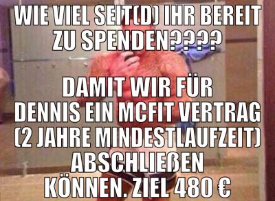 Wie viel seit(d) ihr bereit zu spenden???? Damit w