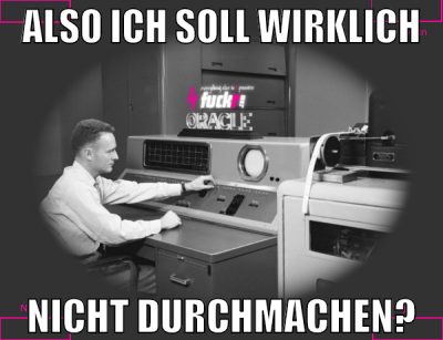 Also ich soll wirklich NICHT durchmachen?