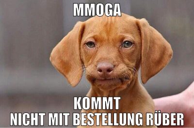 MMOGA kommt nicht mit Bestellung rüber