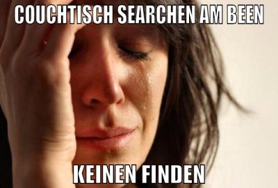 couchtisch searchen am been keinen finden