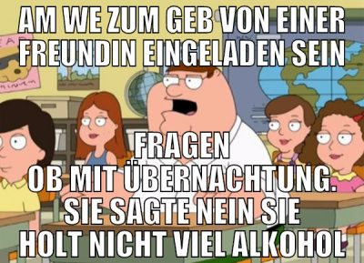 am we zum geb von einer freundin eingeladen sein f