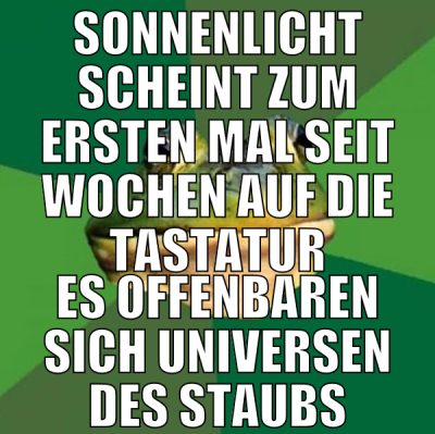 sonnenlicht scheint zum ersten mal seit wochen auf