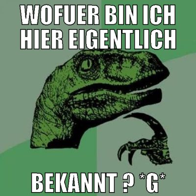 wofuer bin ich hier eigentlich bekannt ? *g*