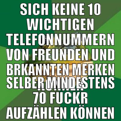 sich keine 10 wichtigen telefonnummern von freunde