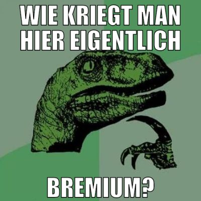 wie kriegt man hier eigentlich bremium?