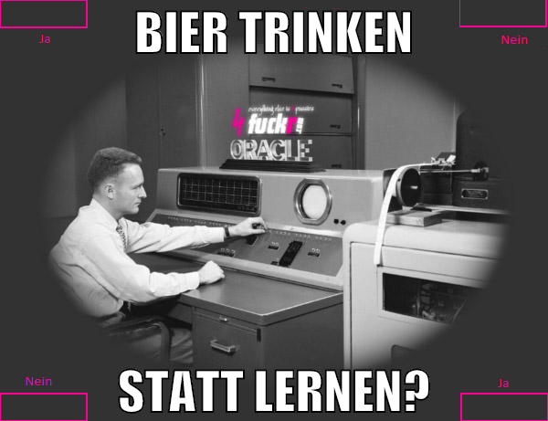 bier trinken statt lernen?