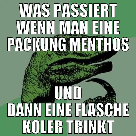 WAS PASSIERT WENN MAN EINE PACKUNG MENTHOS UND DAN