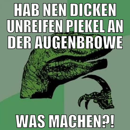 hab nen dicken unreifen piekel an der augenbrowe w