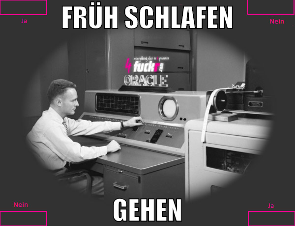früh schlafen gehen
