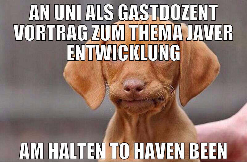 an uni als gastdozent vortrag zum thema javer entw