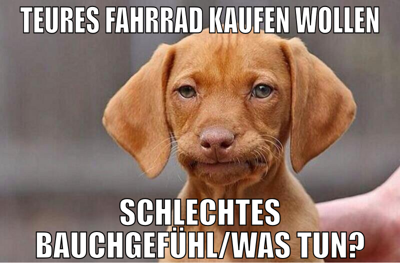 Teures Fahrrad kaufen wollen Schlechtes Bauchgefüh