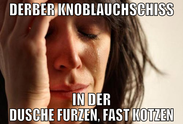 Derber knoblauchschiss In der dusche furzen, fast