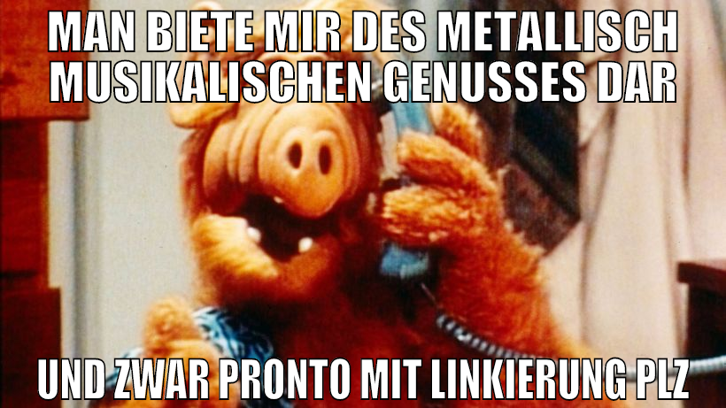 man biete mir des metallisch musikalischen genusse