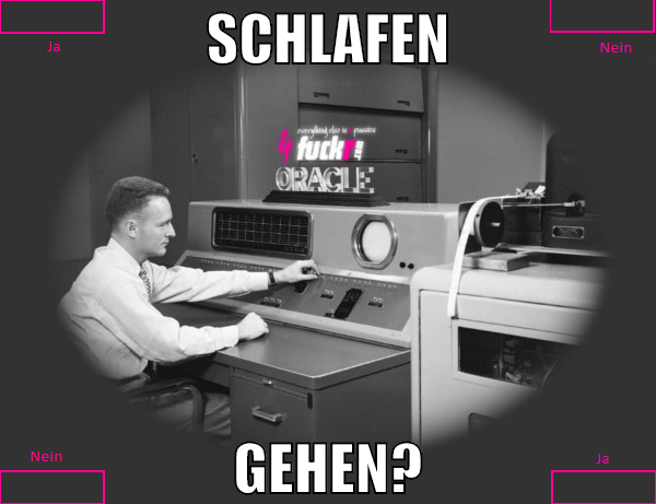 schlafen gehen?