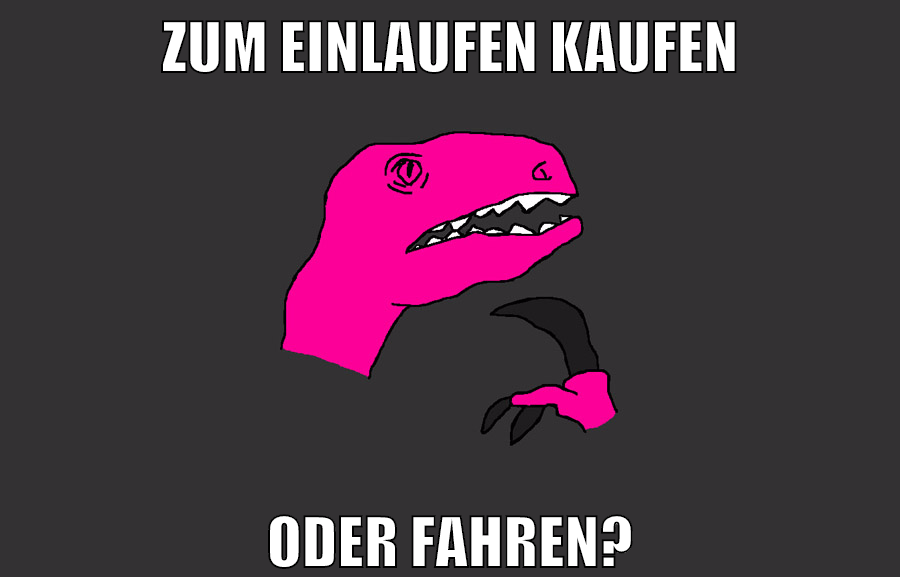 zum einlaufen kaufen oder fahren?