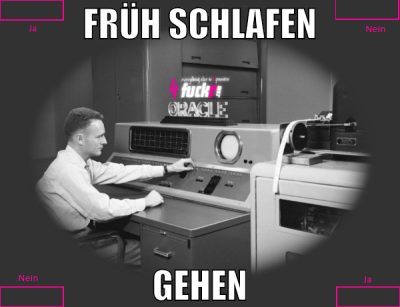 früh schlafen gehen