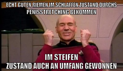 echt guten riemen im schlaffen zustand durchs penisstretching bekommen im steifen zustand auch an umfang gewonnen