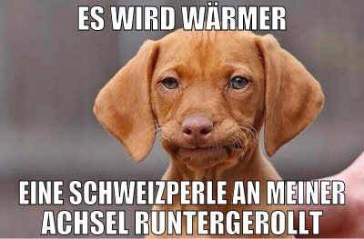 Es wird wärmer eine Schweizperle an meiner Achsel