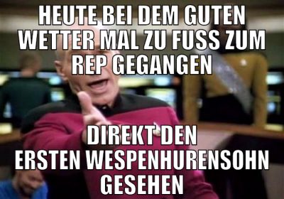 heute bei dem guten wetter mal zu fuß zum rep gega