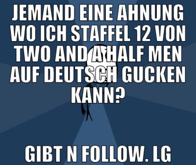 jemand eine ahnung wo ich staffel 12 von two and a