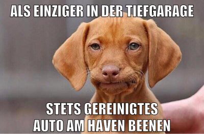 Als einziger in der tiefgarage stets gereinigtes auto am haven beenen