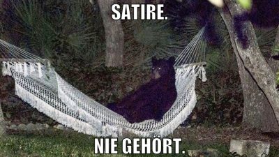 satire. nie gehört.