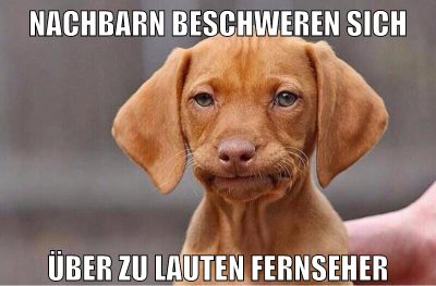 Nachbarn beschweren sich über zu lauten fernseher